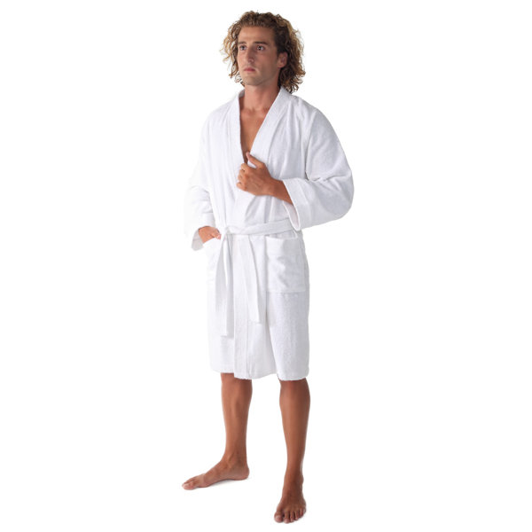 Winston Porter Habersham Men's Short Kimono 100 Cotton Terry Cloth